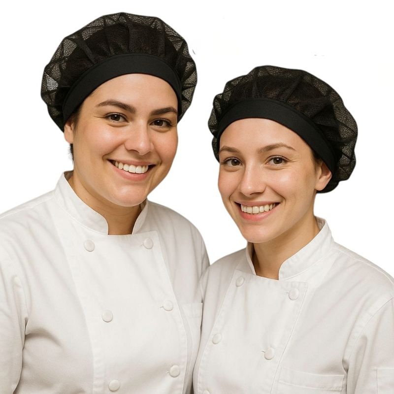 Touca de Cozinha Cozinheira Profissional Kit 1/2/3/4/5  Unissex Lavável
