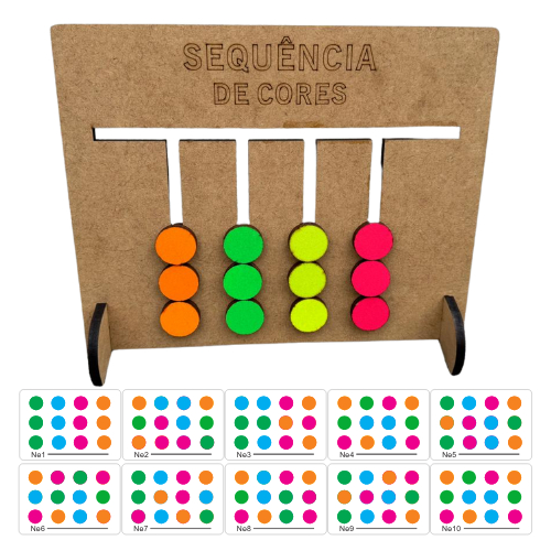 Brinquedo Sequência de Cores Jogo Educativo/Pedagógico em Oferta na Shopee