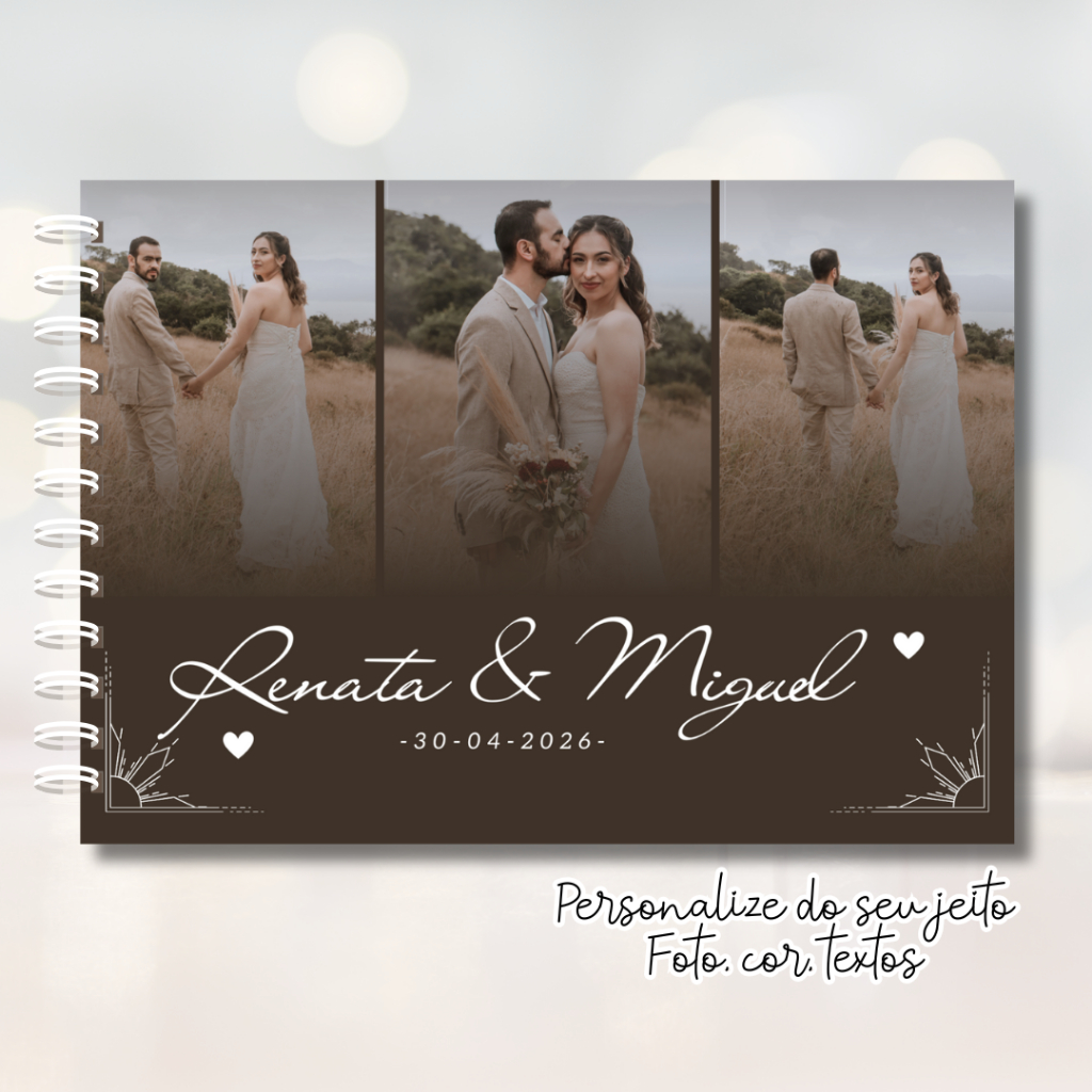 [ENVIO RÁPIDO] Caderno livro de mensagens e assinaturas personalizado