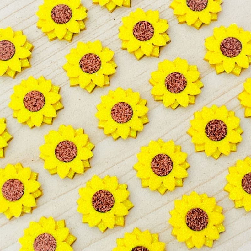 ADESIVO PET MINI GIRASSÓIS - BANHO E TOSA (20 UNIDADES) em Oferta na Shopee