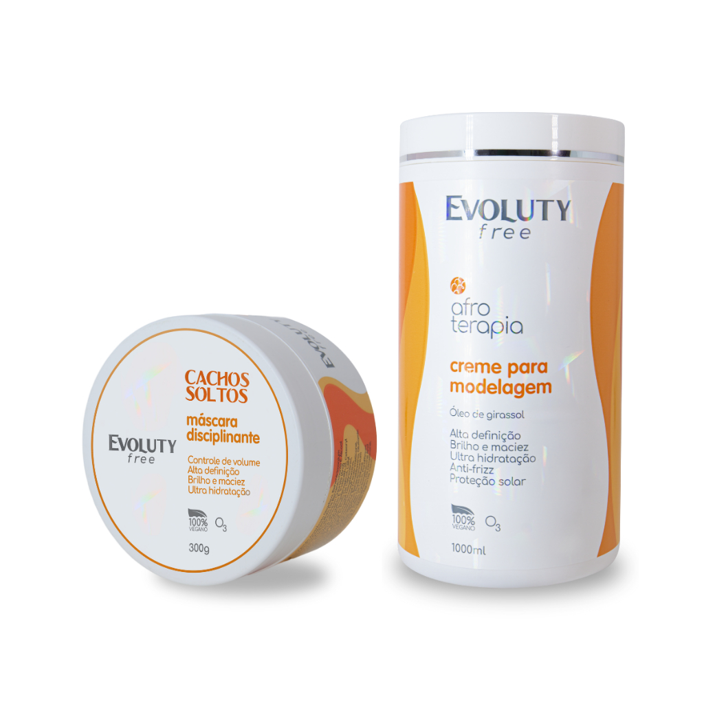 Cachos Soltos + Creme de Pentear Evoluty Free 1kg | Soltura de Cachos - PRODUTO OFICIAL EVOLUTY FREE em Oferta na Shopee