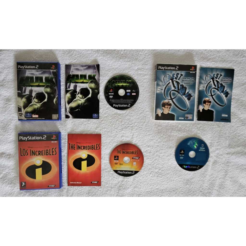 Playstation 2 Hulk + Incredibles Original Combo