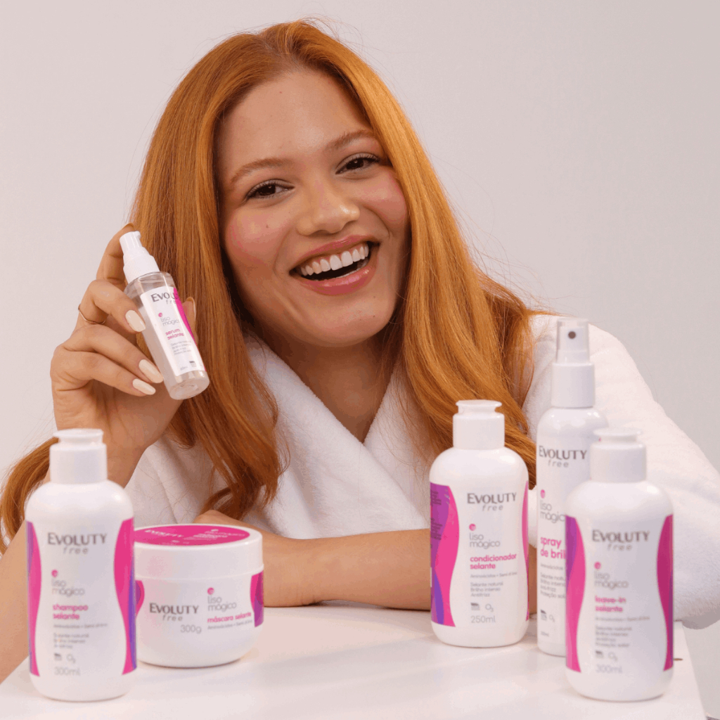 Leave-in Selante e Protetor Térmico Liso Mágico Evoluty Free 300ml - Efeito liso e proteção térmica