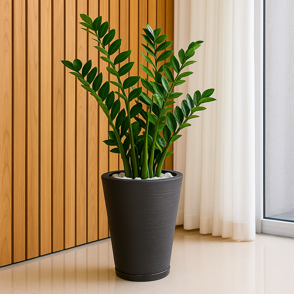 Vaso Para Plantas Polietileno Cone Com Prato Jardim Sala Luxo