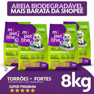 Areia Biodegradável Bio Gold Fina MyPetOne - 2KG em Oferta na Shopee