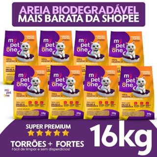 8 Areia Biodegradável Gatos Bio Gold Grossa MyPetOne 16kg em Oferta na Shopee