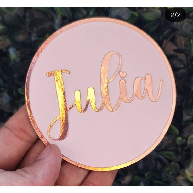 Plaquinha Redonda Para Bolo ENVIO IMEDIATO em Oferta na Shopee