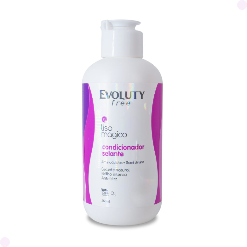 Condicionador Selante Semi Di Lino Liso Mágico Evoluty Free 250ml Efeito Liso Proteção Térmica Anti Frizz