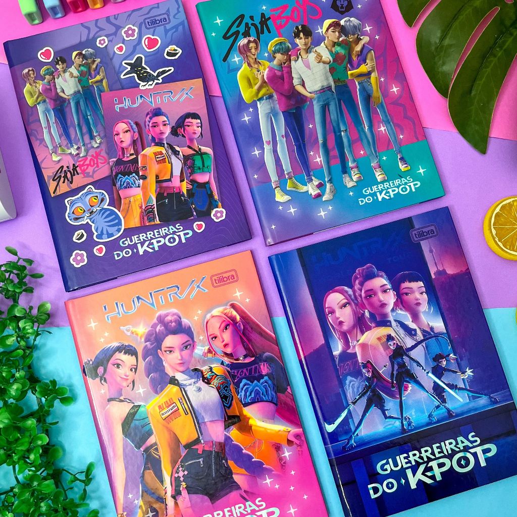 Caderno 1/4 Brochura Guerreiras do K-Pop 48 folhas 14 x 20 cm - Tilibra em Oferta na Shopee
