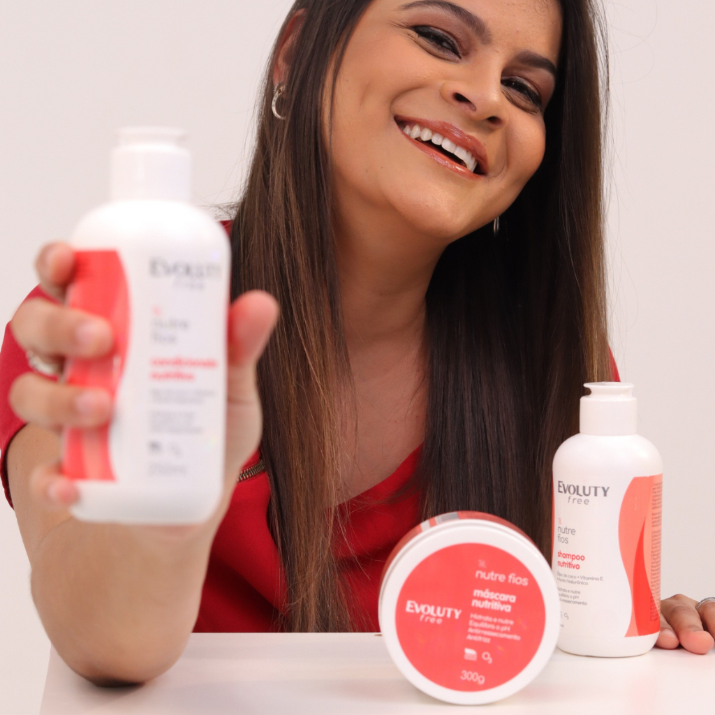 Kit Nutre Fios Evoluty Free Nutrição Brilho Intenso Hidratação Cabelo Tratamento Capilar — imagem 2 de 2