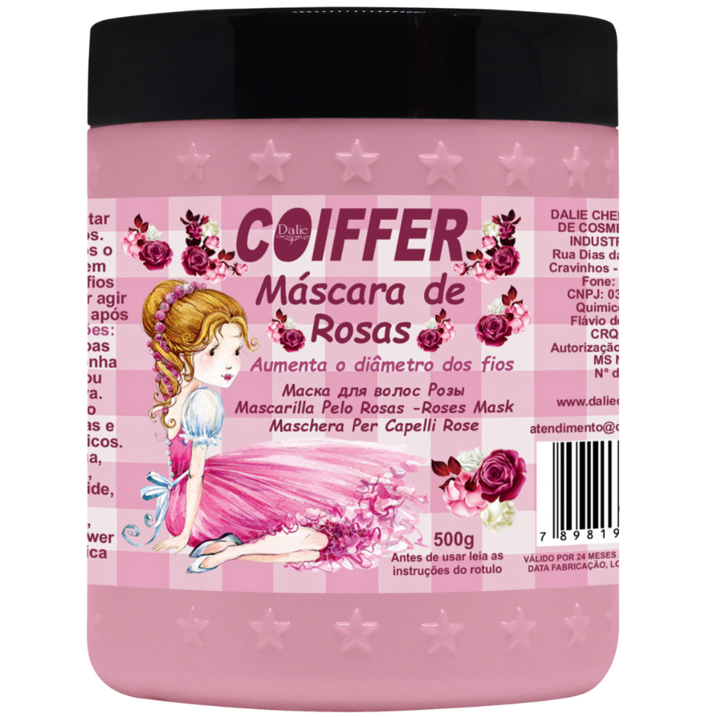 Máscara Química Das Rosas 500g Coiffer Aumenta Diâmetro dos Fios em Oferta na Shopee