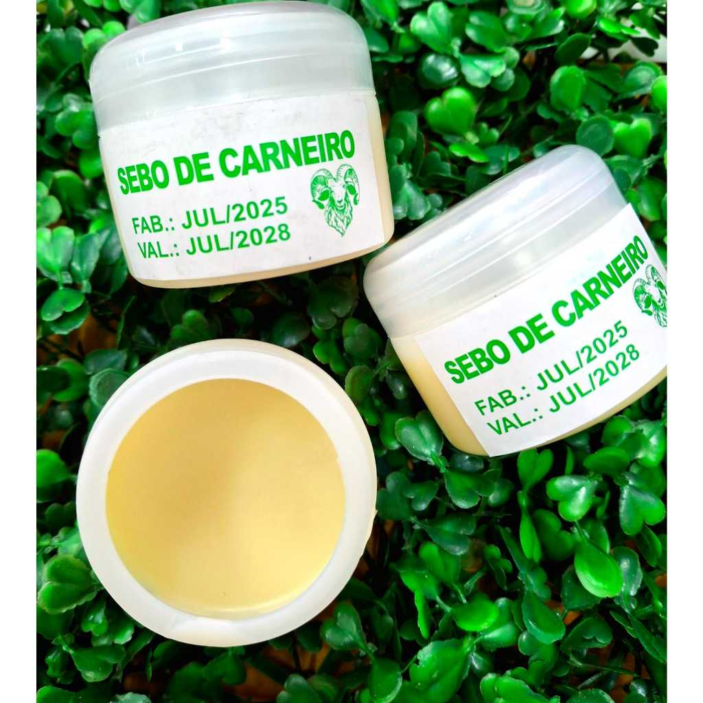 Sebo de Carneiro 100% Original - Pele seca - Cicatriz - Dores - kit 3 uni -Envio Rápido
