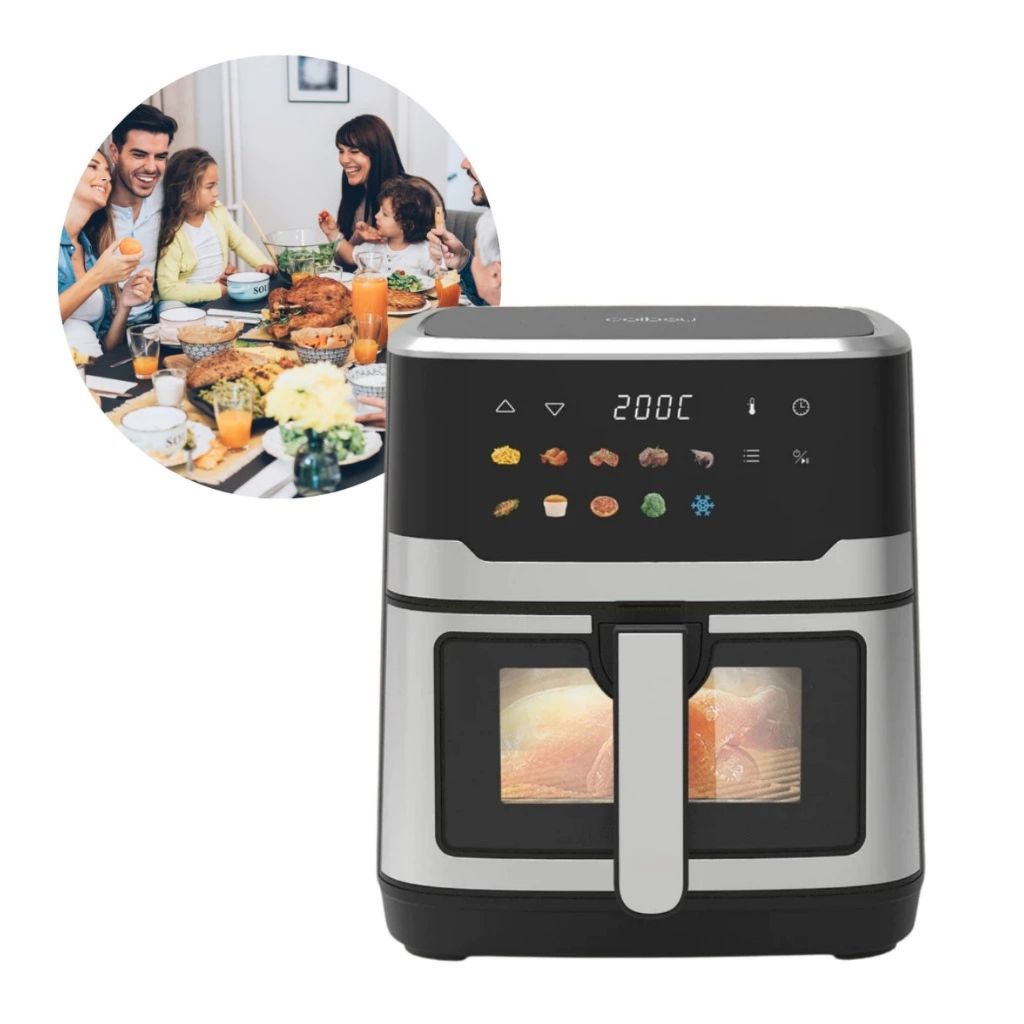 Air Fryer 6.5L / Forno Elétrico 3 em 1 Fritadeira Elétrica Air Fryer Botão Air Fryer Coibeu 110V