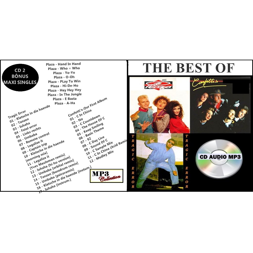 Plaza /co Ettis/tragic Error Best Of ( Flashback, New Beat) Cd Mp3 — R$ 32,00 em Shopee