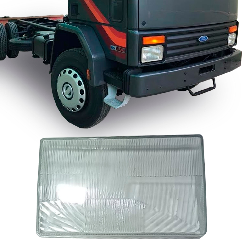 Lente Do Farol Principal Caminhão Ford Cargo Modelo Antigo De 1985 Até 200