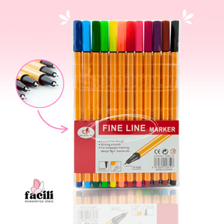 Canetas Ponta Fina Coloridas - Fine Line 0.4mm - Material Escolar e Escritório em Oferta na Shopee