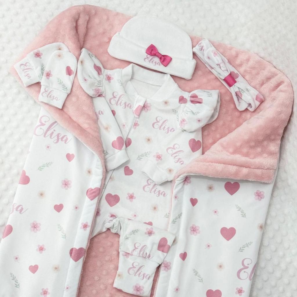 Saída Maternidade Personalizada com Nome | Conjunto e Kit Saída Maternidade | Roupinha personalizada em Oferta na Shopee