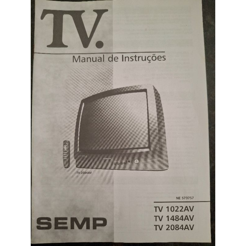 Manual de TV antiga Semp 14 e 20 polegadas