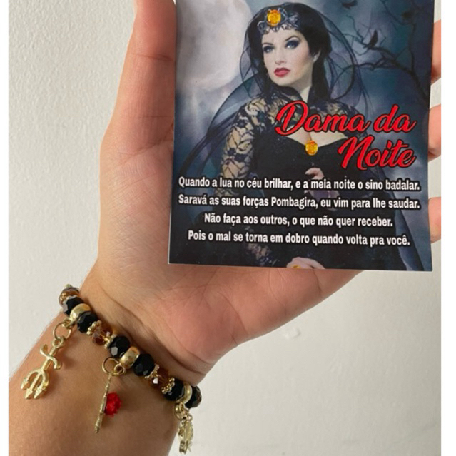 Pulseira Dama da Noite Pomba Gira Proteção - Entidade Orixá Umbanda Candomblé