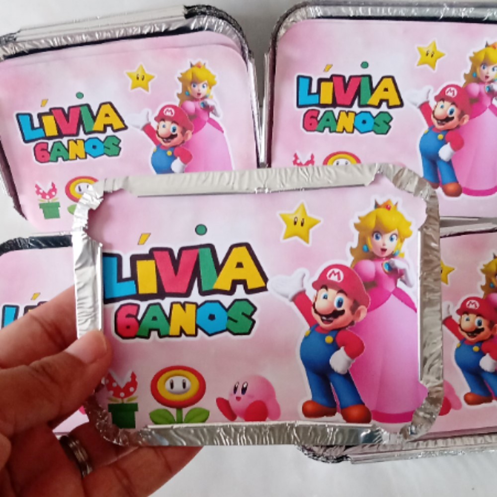 Marmita personalizada Princesa Peach  / personalizados / kit marmita / lembrancinhas de aniversário / marmitinha