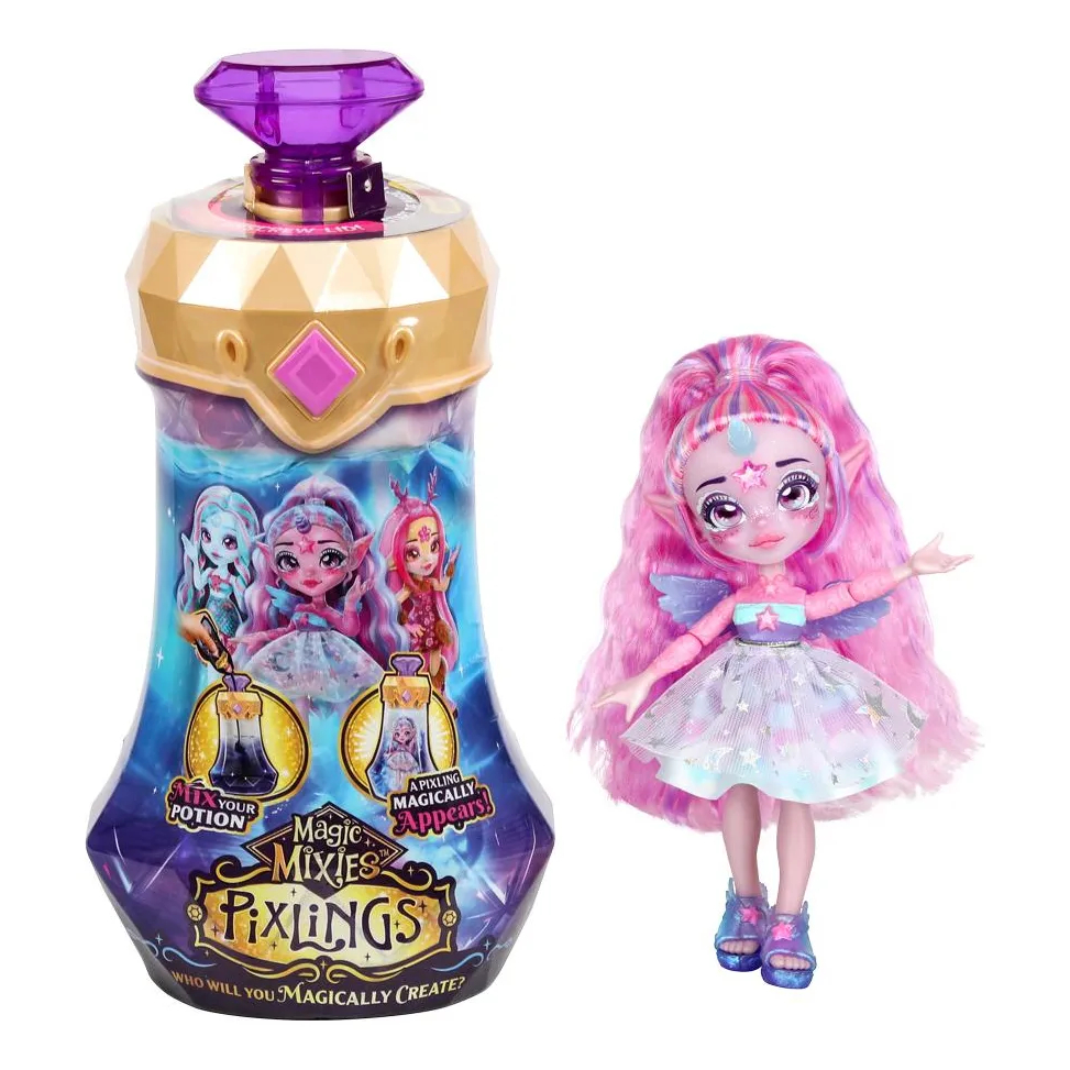 Boneca Magic Mixies Pixlings Rosa Escuro/Roxo - Candide 2463 em Oferta na Shopee