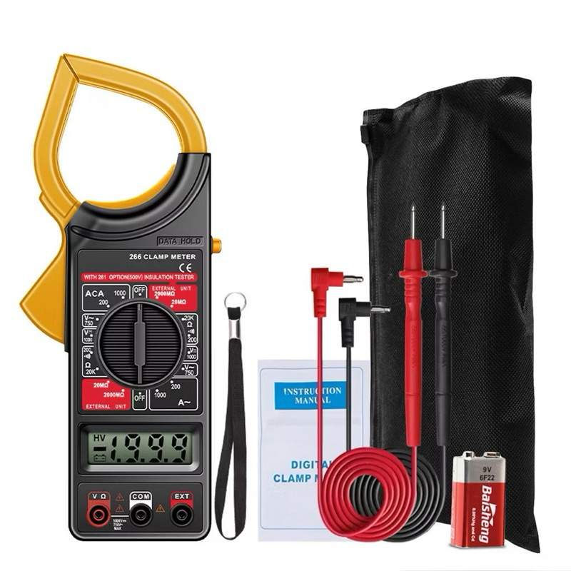 Alicate Amperímetro Digital ferramenta Portátil C/ Estojo C/ Bateria Voltimetro Multímetro em Oferta na Shopee