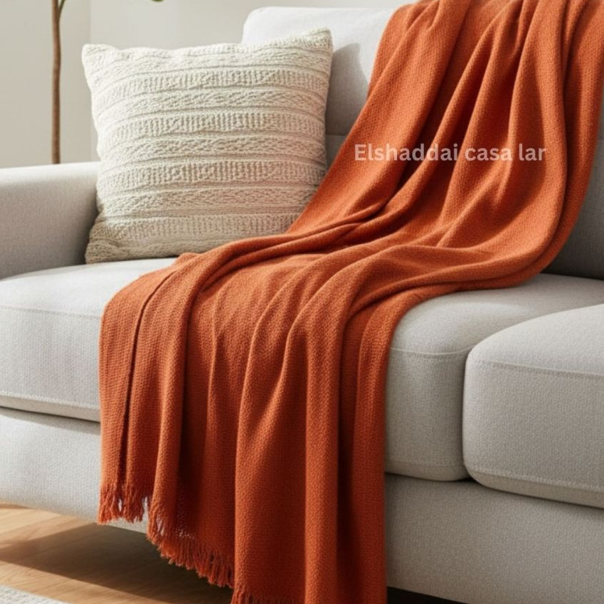 Manta Para Sofá Decorativa Grande 2.10M x 1.20M Tipo Capa Moderna Protetora Elegante Varias Cores