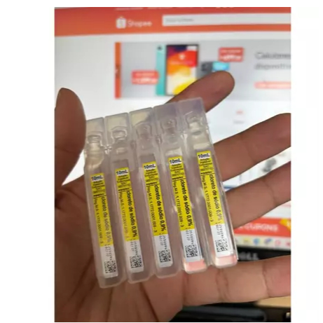 Soro Fisiológico 0,9% 10ml – Kit c/ 10, 20, 30, 40 ou 50 Unidades | Prático e Esterilizado em Oferta na Shopee