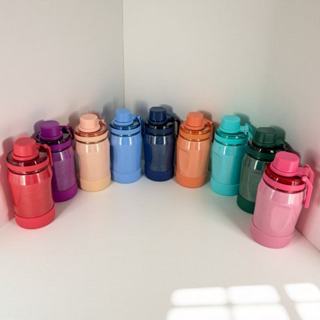 Garrafa Térmica Inox Esportiva Com proteção de Silicone Quente & Frio Com Isolamento Alça 350ML em Oferta na Shopee