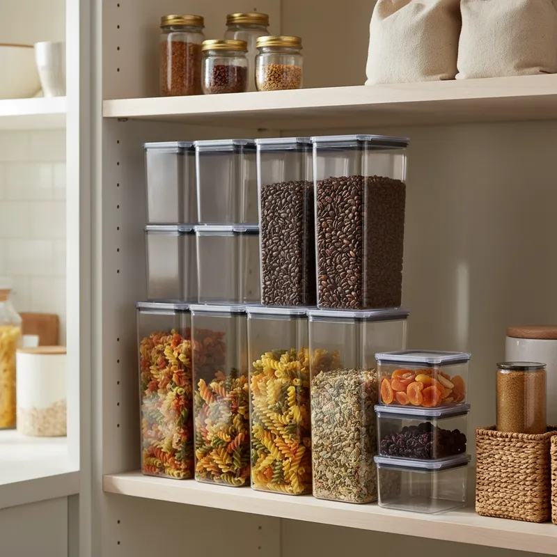 jogo de 15 potes herméticos acrílico 4GRANDES 8MÉDIOS e 3PEQUENOS em Oferta na Shopee