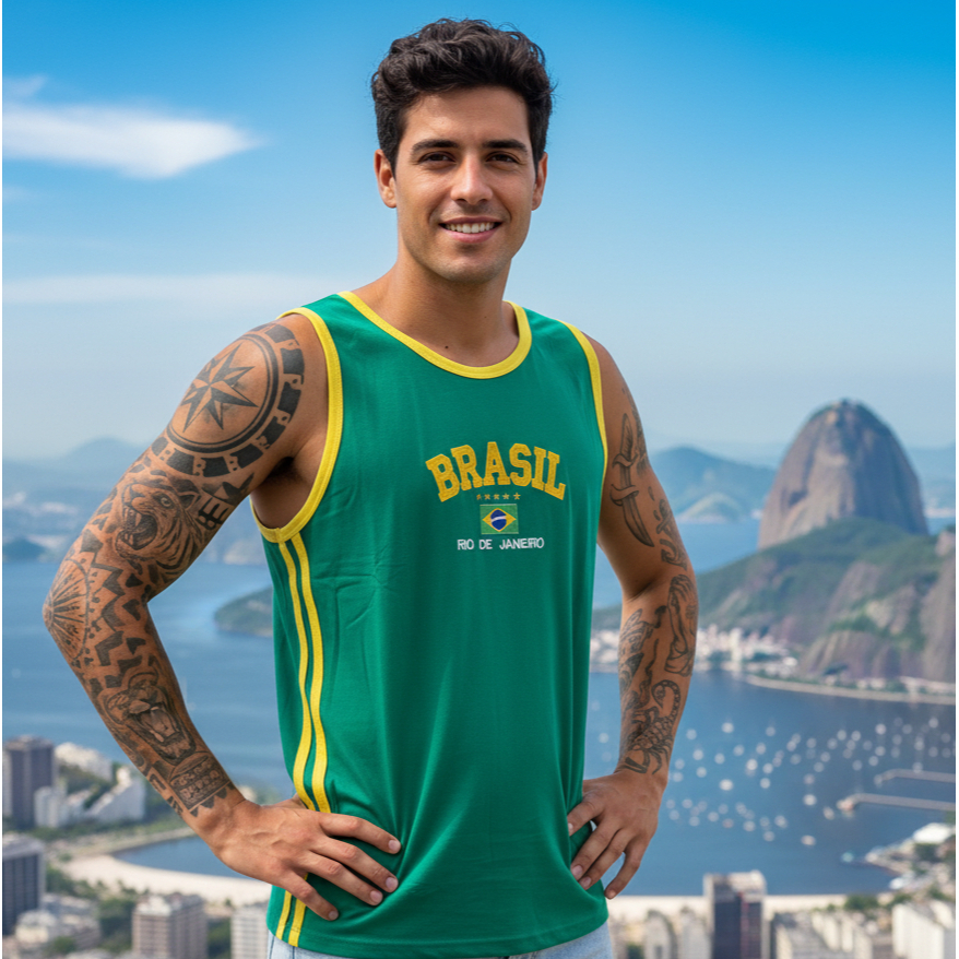 Camisa Regata do Brasil Bordada