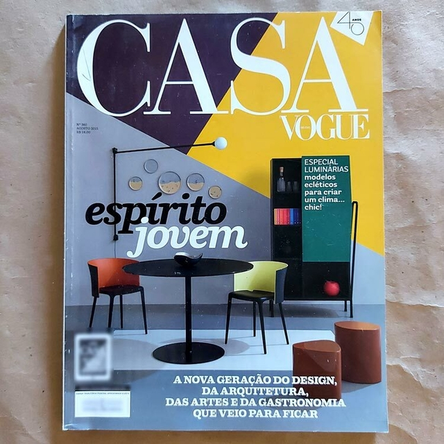 Revista Casa Vogue 360 08/2015 Espírito Jovem Luminárias S2