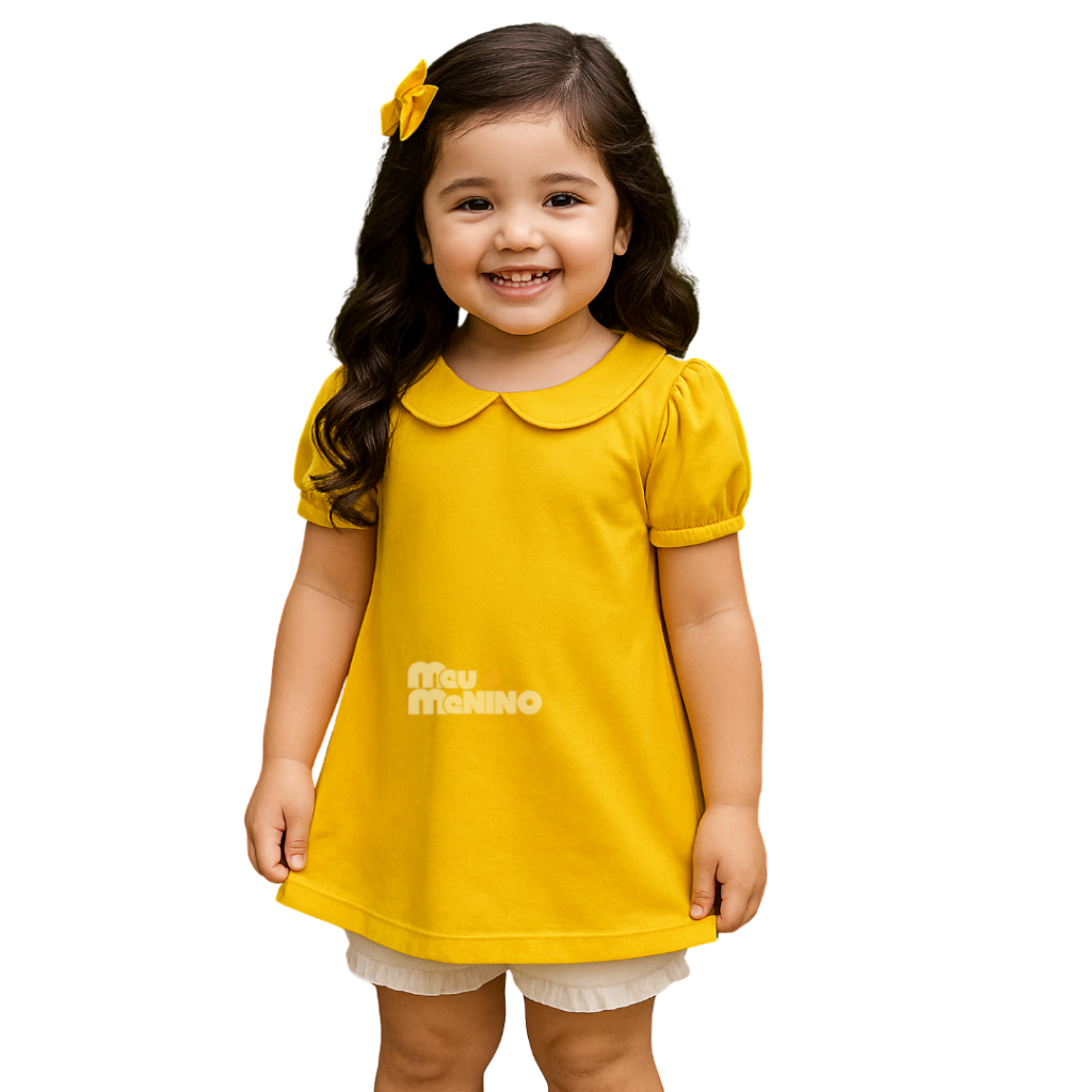 Fantasia Magali Turma da Monica Com  Mascara Carnaval