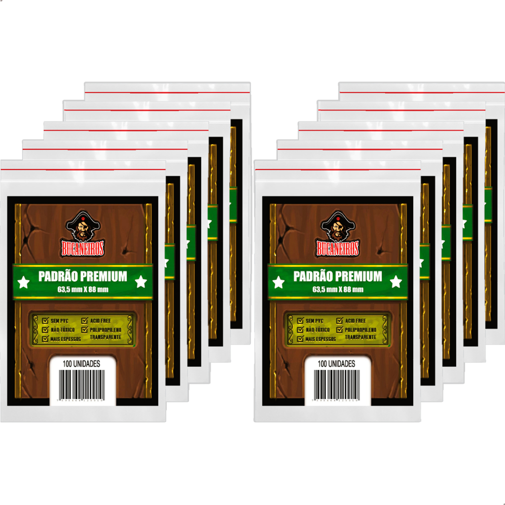 Bucaneiros 1000 Sleeves Padrão Premium Standard Para Cartas Pokemon Magic Photocard Kpop