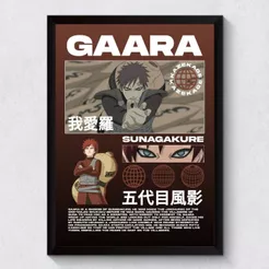 Quadro Decorativo Gaara Areia E Alma 1 peça