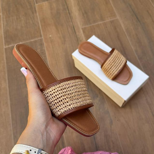 Papete Feminina Rasteirinha Rasteira Feminina Jutta em Oferta na Shopee