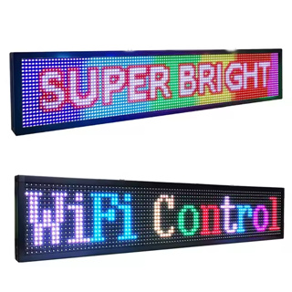 Painel Led Letreiro Colorido Rgb App Wifi 100x20cm Comercial P10 em Oferta na Shopee