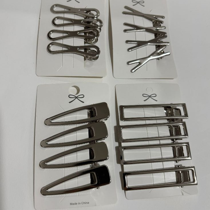 Grampo de cabelo de metal grampo de cabelo bico de pato/dourado e prateado em Oferta na Shopee