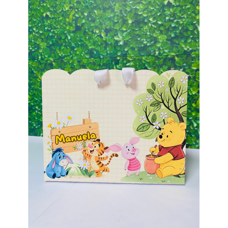 Kit Sacolinha Ursinho Pooh | pegue e monte | lembrancinha em Oferta na Shopee