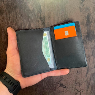 Carteira Masculina Slim Em Couro Legitimo Porta Cartão Documentos Cabe CNH em Oferta na Shopee
