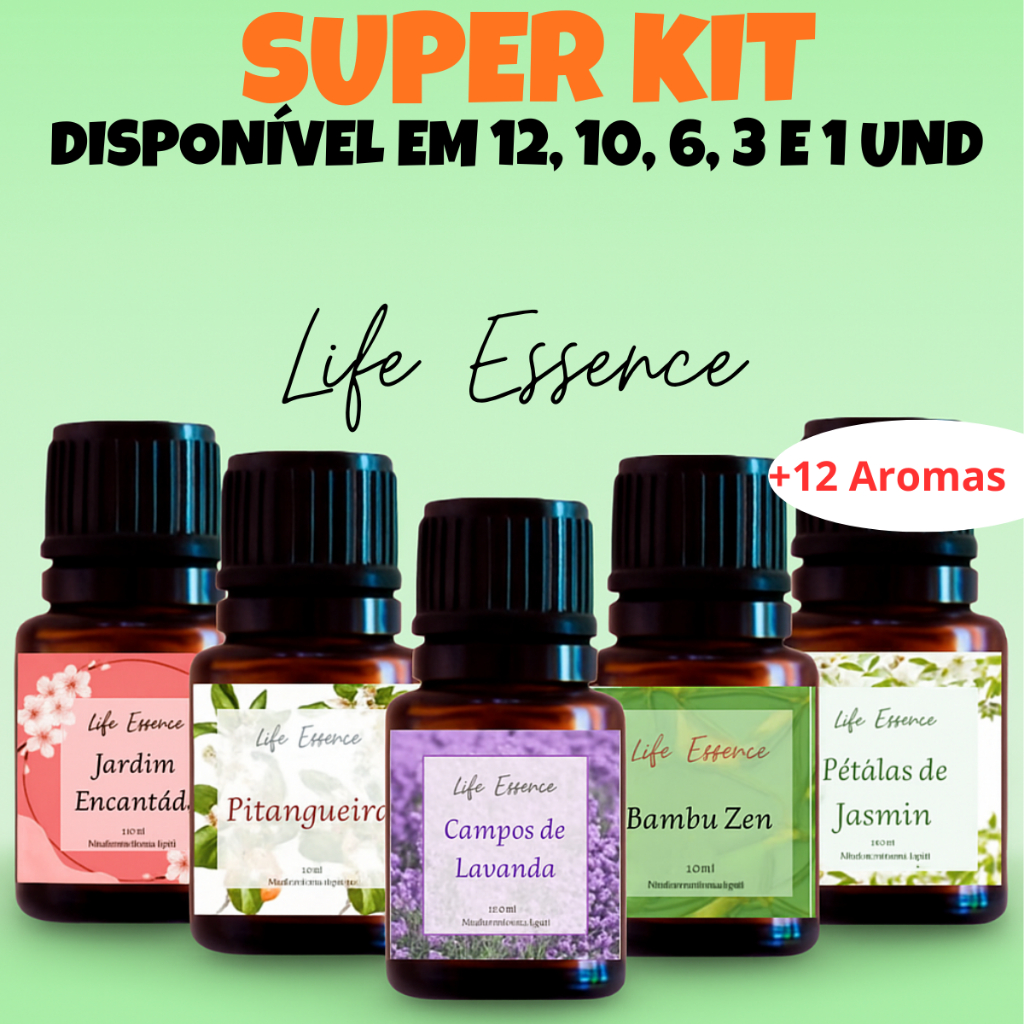 Essência para Umidificador 20ml Hidrossolúvel à Base de Água | Monte Seu Kit | Aromas Diversos