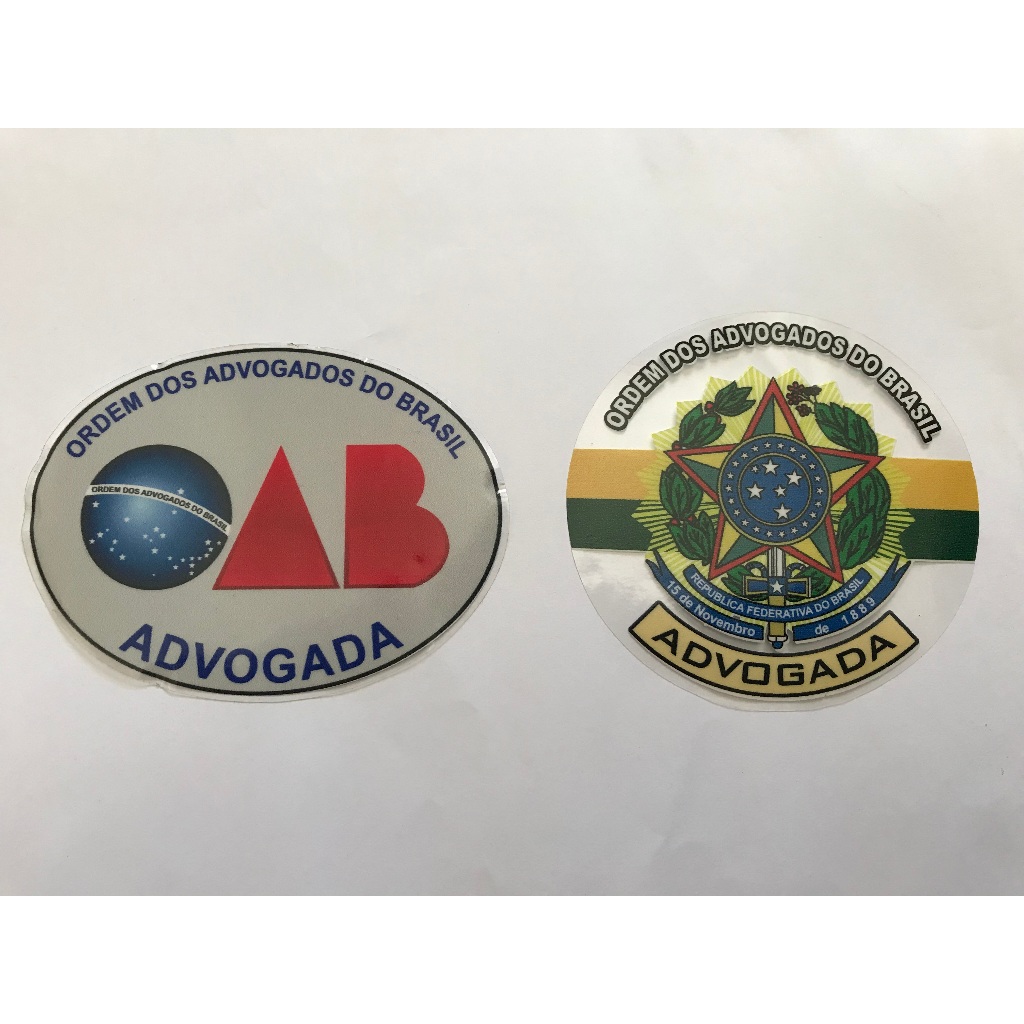 Dois Adesivos Advogada transparente e OAB advogada para uso interno de vidro do carro