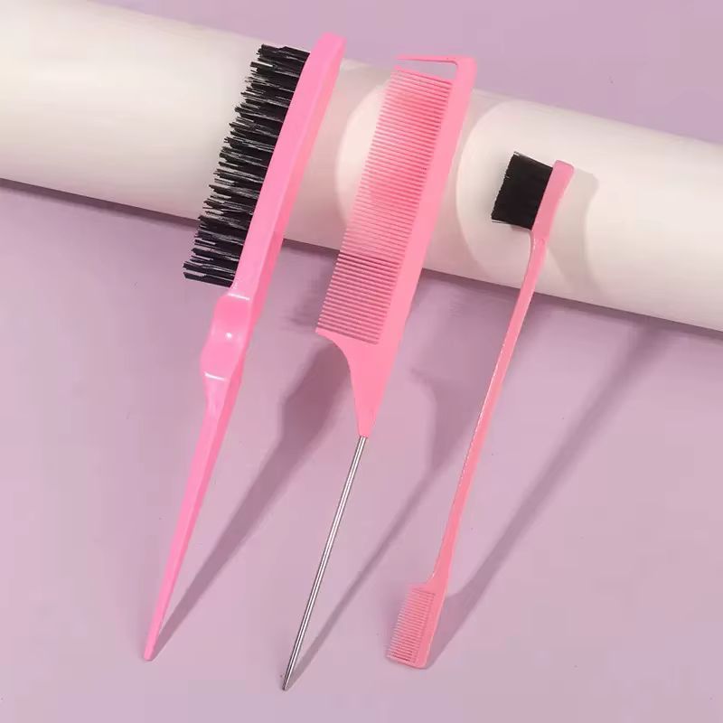Conjunto De Pente De Cabelo De 3 Peças, Cauda De Rato, Escova De Linha Fina, Acessórios Profissionais.LINDA em Oferta na Shopee
