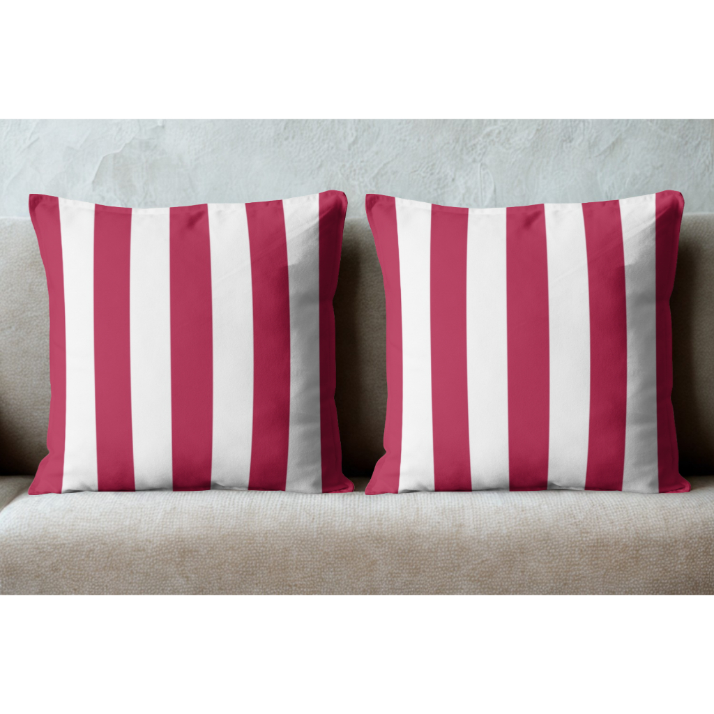 2 CAPAS DE ALMOFADAS LISTRADA VERMELHA 45X45 NATAL DECORAÇÃO em Oferta na Shopee