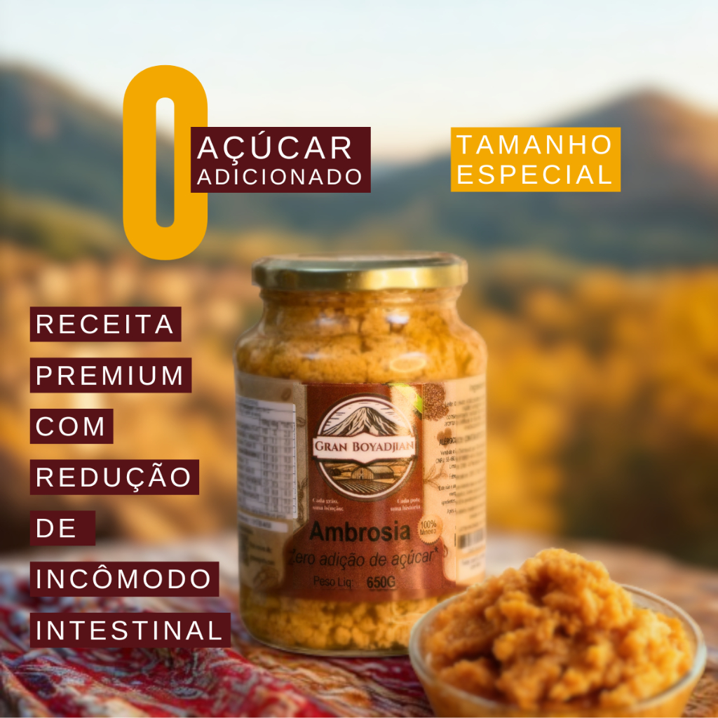 Doce Diet Ambrosia Sem Adição de Açúcar - Gran Boyadjian - 400 e 650 gramas em Oferta na Shopee