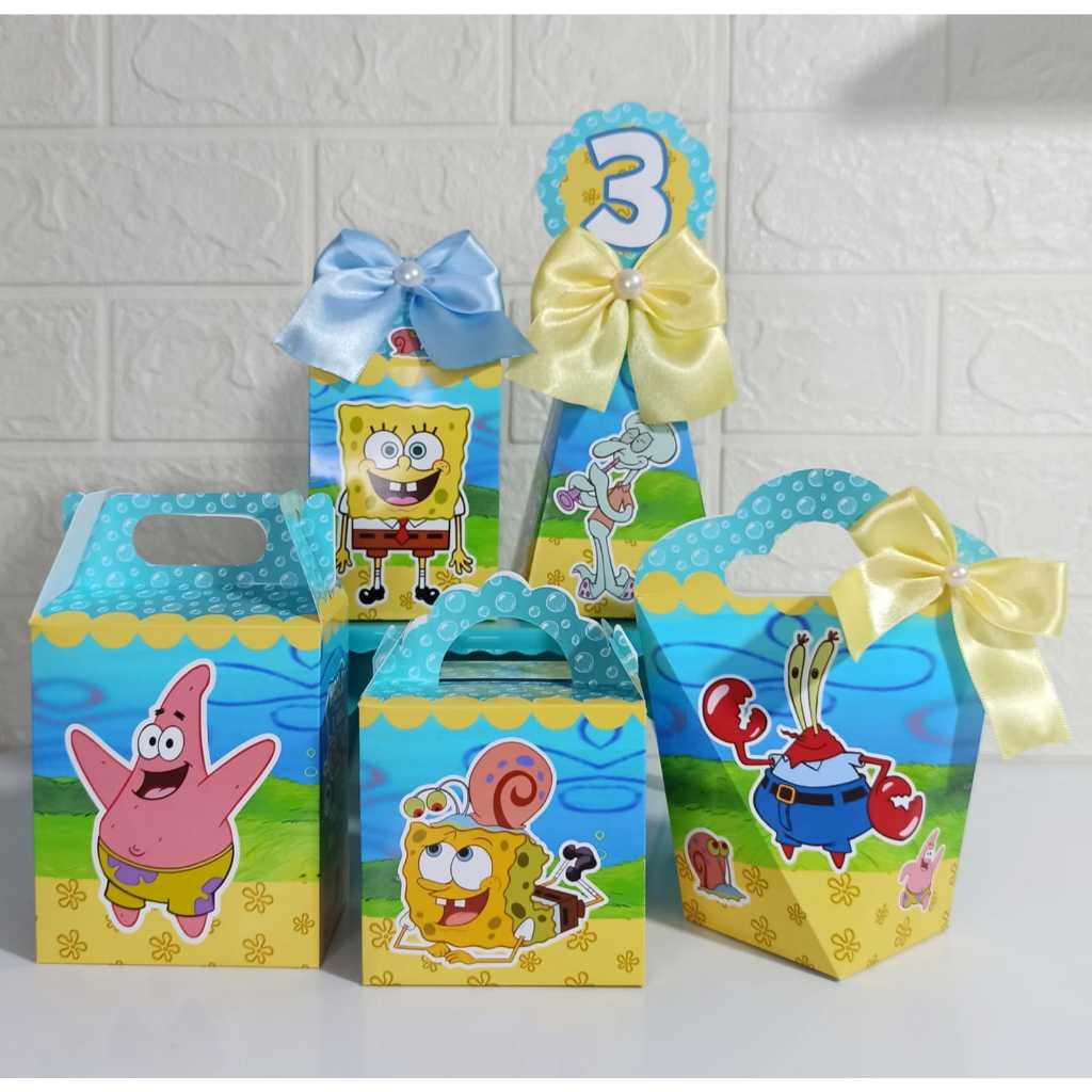 Kit Papelaria Personalizada Bob Esponja/PEGUE E MONTE/Personalizado festa infantil/Lembrancinha