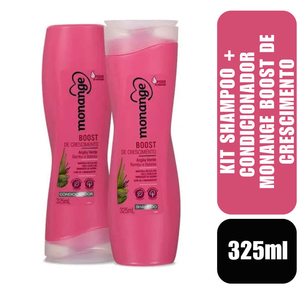 Kit Shampoo + Condicionador Monange Boost de Crescimento 325ml