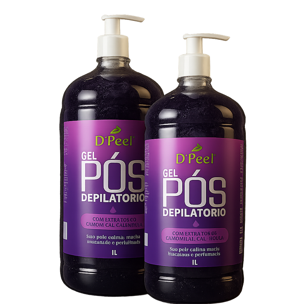 2 GEL Pós Depilatório DPEEL Com Calendula 1000ml Loção Refrescante/Hidratante para Pele Pós Depilada