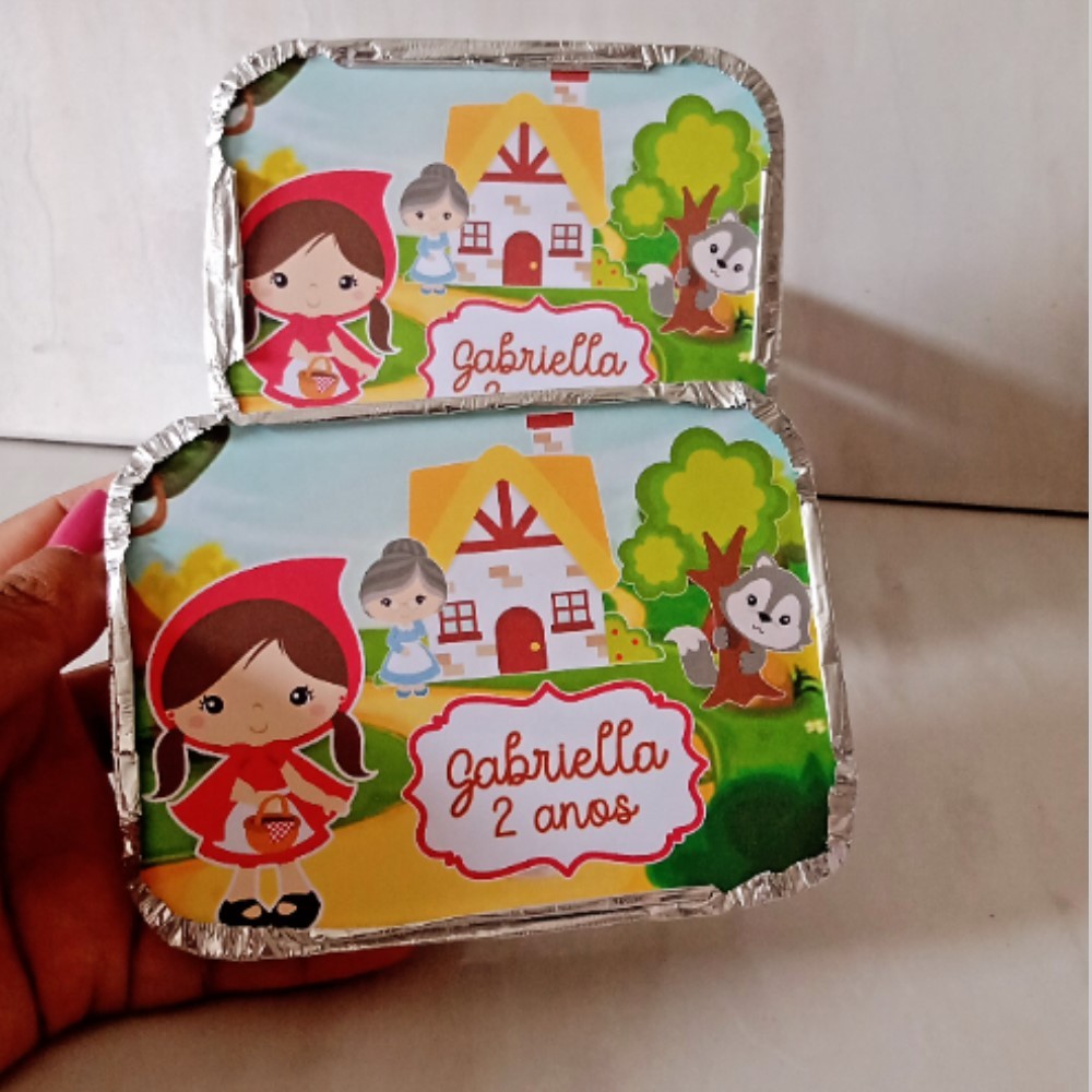 Marmita personalizada Chapeuzinho Vermelho / personalizados / kit marmita / lembrancinhas de aniversário / marmitinha
