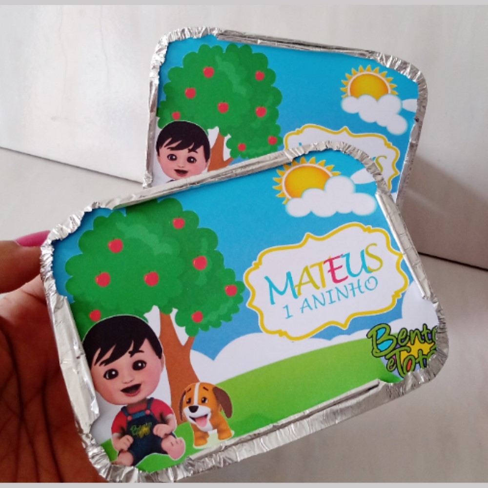 Marmita personalizada Bento e totó / personalizados / kit marmita / lembrancinhas de aniversário / marmitinha